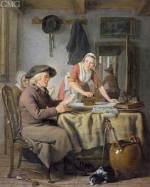 Livingroom Scene, c.1794/95 by Adriaen de Lelie | Painting Reproduction