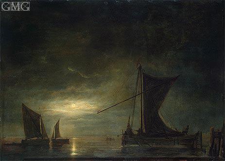 The Sea by Moonlight, c.1648 | Aelbert Cuyp | Painting Reproduction