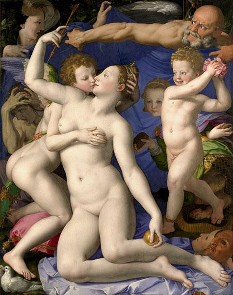 Eine Allegorie mit Venus und Amor, c.1545 | Bronzino | Gemälde Reproduktion