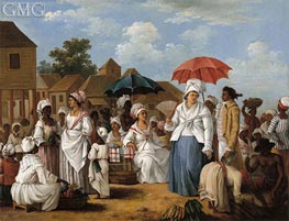 The Linen Market, Santo Domingo, c.1775 von Agostino Brunias | Gemälde-Reproduktion