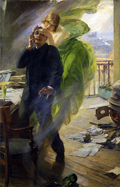 Green Muse, 1895 | Albert Maignan | Painting Reproduction