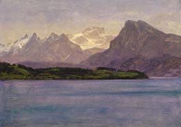 Alaskan Coast Range, c.1889 by Bierstadt | Painting Reproduction