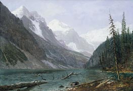 Canadian Rockies, Lake Louise, c.1889 by Bierstadt | Painting Reproduction