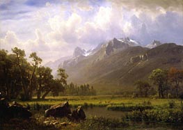 The Sierras Near Lake Tahoe, California, 1865 von Bierstadt | Gemälde-Reproduktion