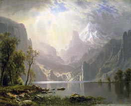 In the Sierras, 1868 by Bierstadt | Painting Reproduction