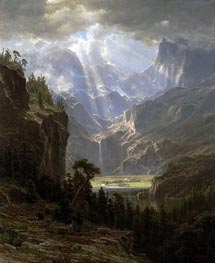 Rocky Mountains, Lander's Peak | Bierstadt | Gemälde Reproduktion