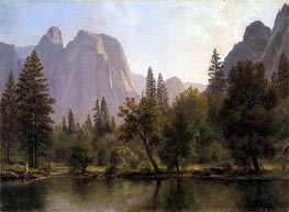 Cathedral Rocks, Yosemite Valley, c.1872 by Bierstadt | Painting Reproduction