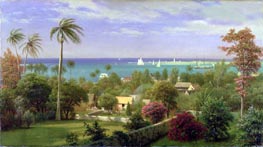 Panoramic View of the Harbour at Nassau in the Bahamas, undated von Bierstadt | Gemälde-Reproduktion