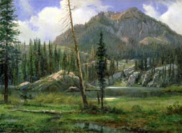 Sierra Nevada Mountains, undated by Bierstadt | Painting Reproduction