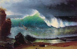 The Shore of the Turquoise Sea, 1878 by Bierstadt | Painting Reproduction