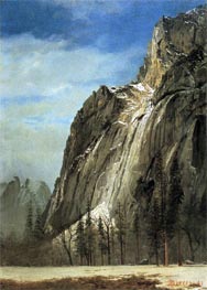 Cathedral Rocks, A Yosemite View | Bierstadt | Painting Reproduction
