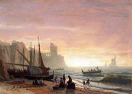 The Fishing Fleet, 1862 by Bierstadt | Painting Reproduction