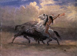 The Last of the Buffalo (Sketch), c.1888 von Bierstadt | Gemälde-Reproduktion