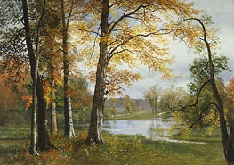 A Quiet Lake, undated by Bierstadt | Painting Reproduction