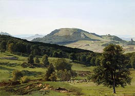 Landscape - Hill and Dale, undated von Bierstadt | Gemälde-Reproduktion