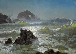 Seal Rock, California, c.1872 by Bierstadt | Painting Reproduction