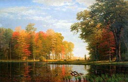 Autumn Woods, 1886 by Bierstadt | Painting Reproduction