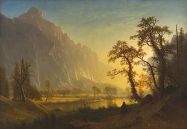 Sunrise, Yosemite Valley, 1870 by Bierstadt | Painting Reproduction