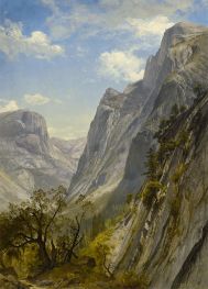 South Dome, Yosemite Valley, California, 1867 by Bierstadt | Painting Reproduction