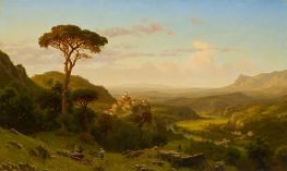 Italian Valley, 1860 by Bierstadt | Painting Reproduction
