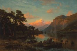 Lake Lucerne, 1857 by Bierstadt | Painting Reproduction