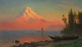 Mount Hood, Oregon, 1860s by Bierstadt | Painting Reproduction