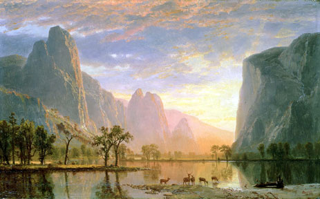Valley of the Yosemite, 1864 by Bierstadt | Painting Reproduction