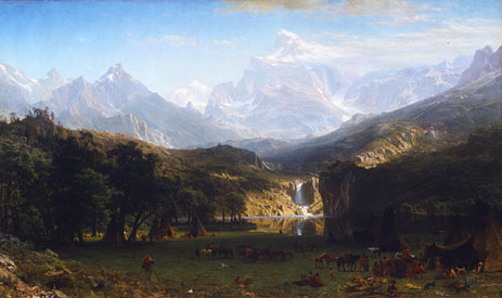 The Rocky Mountains, Lander's Peak, 1863 by Bierstadt | Painting Reproduction