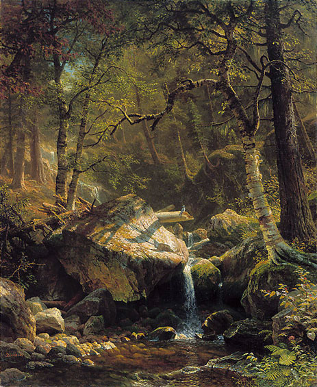 Bergbach, 1863 | Bierstadt | Gemälde Reproduktion