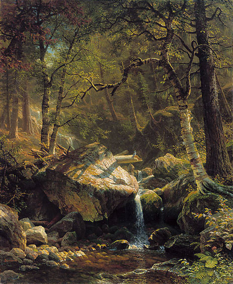 Mountain Brook, 1863 by Bierstadt | Painting Reproduction