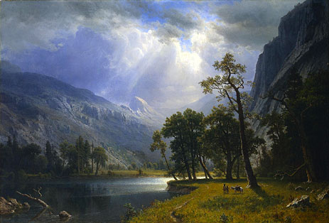 Yosemite Valley, 1866 by Bierstadt | Painting Reproduction