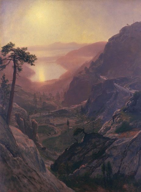 View of Donner Lake, California | Bierstadt | Painting Reproduction