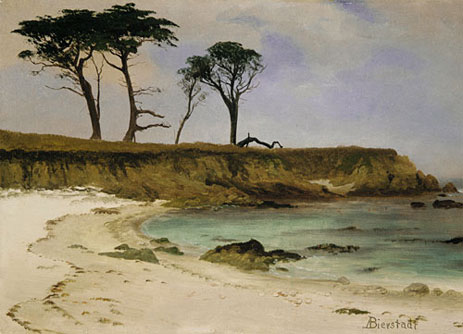 Sea Cove, c.1880/90 | Bierstadt | Painting Reproduction
