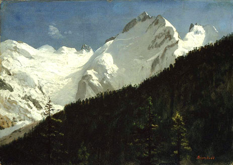 Piz Bernina, Schweiz | Bierstadt | Gemälde Reproduktion