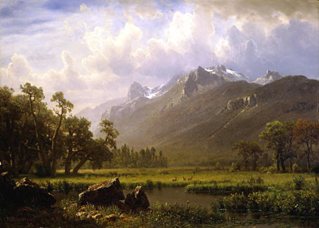 The Sierras Near Lake Tahoe, California, 1865 | Bierstadt | Painting Reproduction