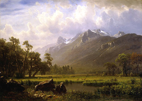 Die Sierras nahe Lake Tahoe, Kalifornien | Bierstadt | Gemälde Reproduktion