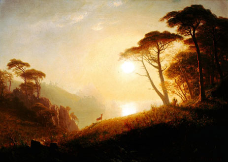 Szene im Yosemite-Tal | Bierstadt | Gemälde Reproduktion