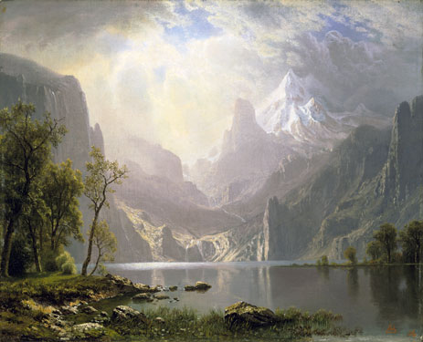 In the Sierras, 1868 | Bierstadt | Painting Reproduction