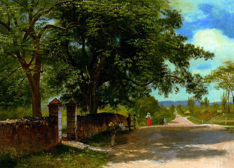 Street in Nassau, n.d. | Bierstadt | Gemälde Reproduktion