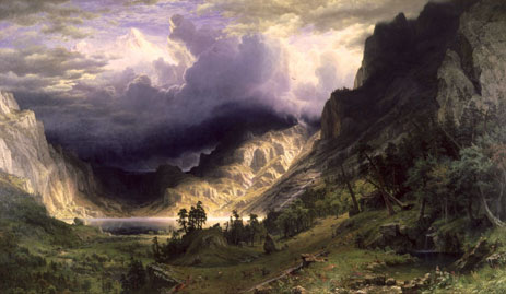 A Storm in the Rocky Mountains - Mountain Rosalie | Bierstadt | Painting Reproduction