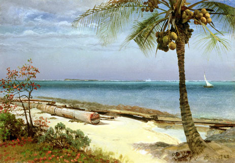 Tropical Coast, undated | Bierstadt | Painting Reproduction