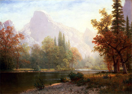 Half Dome, Yosemite | Bierstadt | Painting Reproduction
