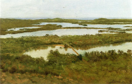 A River Estuary, n.d. | Bierstadt | Gemälde Reproduktion