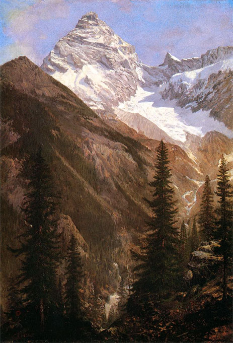Canadian Rockies, Asulkan Glacier, undated | Bierstadt | Painting Reproduction