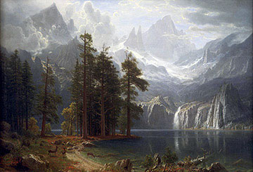 Sierra Nevada, c.1871 | Bierstadt | Painting Reproduction