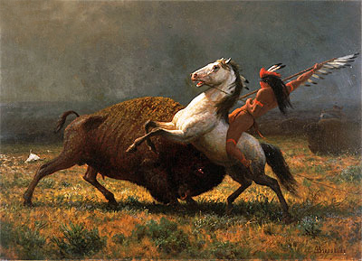 Der letzte vom Büffel, 1888 | Bierstadt | Gemälde Reproduktion