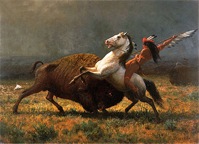 Der letzte Büffel | Bierstadt | Gemälde Reproduktion