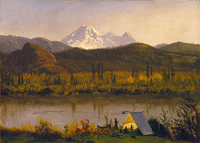 Mt. Baker, Washington, From the Frazier River, 1890 | Bierstadt | Gemälde Reproduktion