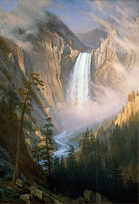 Yellowstone Falls, c.1881 | Bierstadt | Painting Reproduction