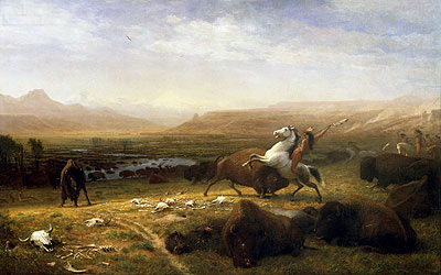 The Last of the Buffalo, c.1888 | Bierstadt | Gemälde Reproduktion